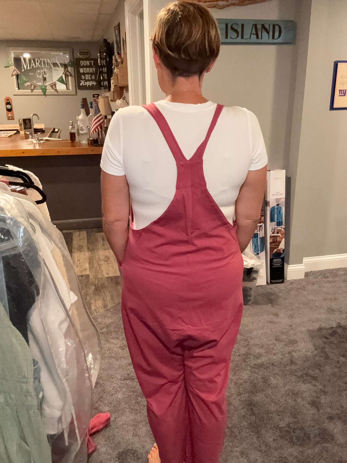 Casual Loose Fit Solid Knit Baggy Jumpsuit