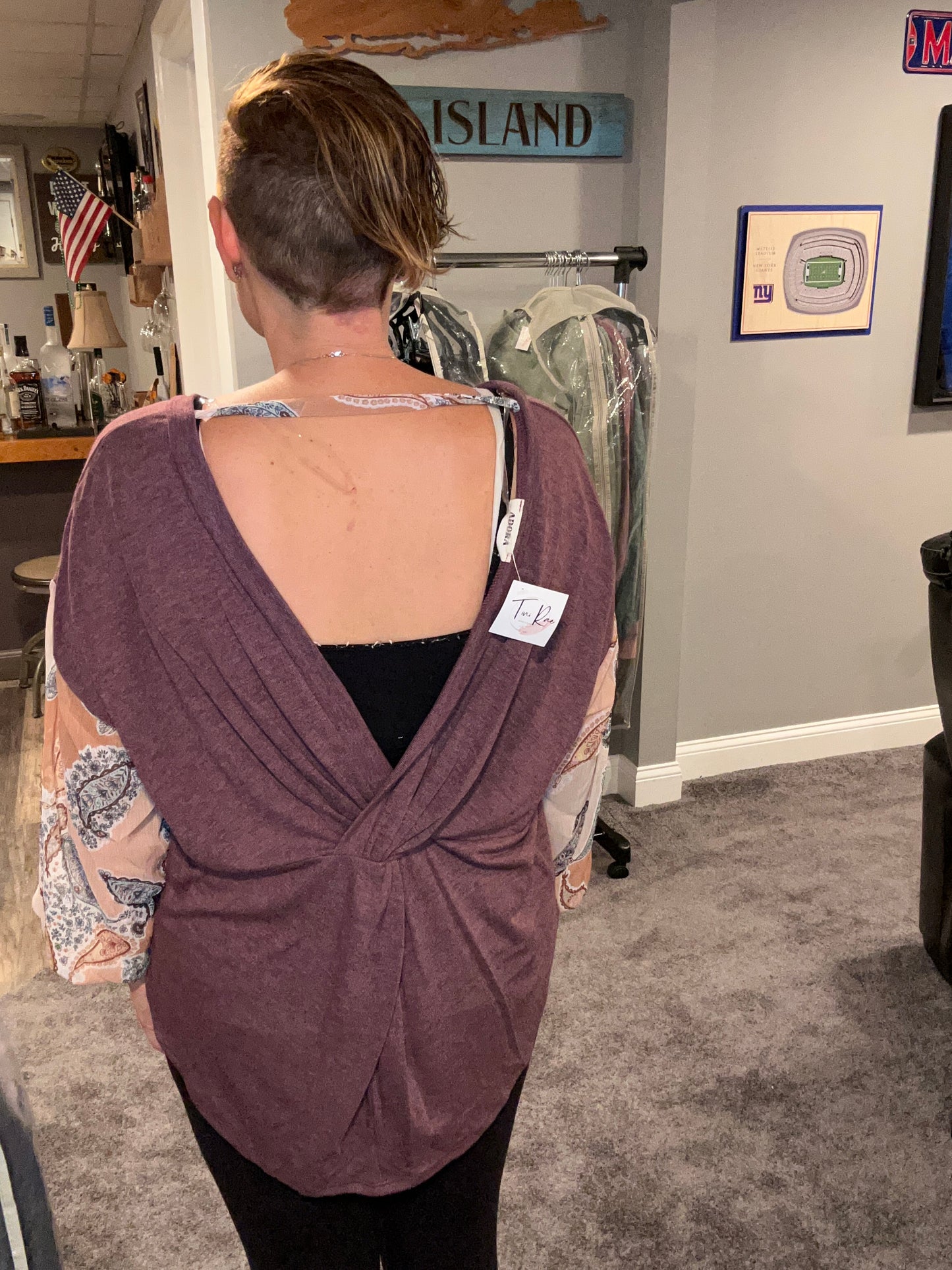 Telly Open Back Shirt