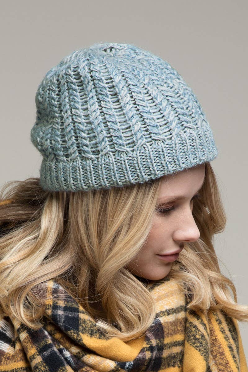 Pique Rib Knit Beanie