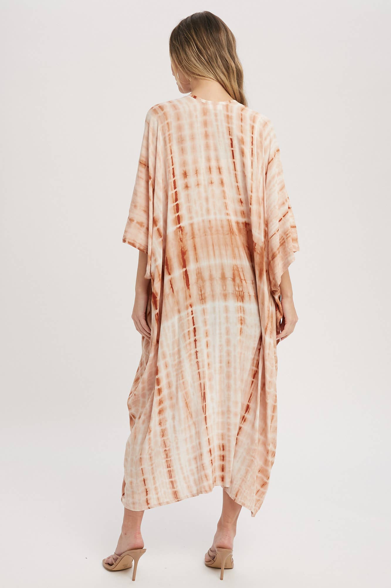 FLOWY TIE DYE MAXI KIMONO