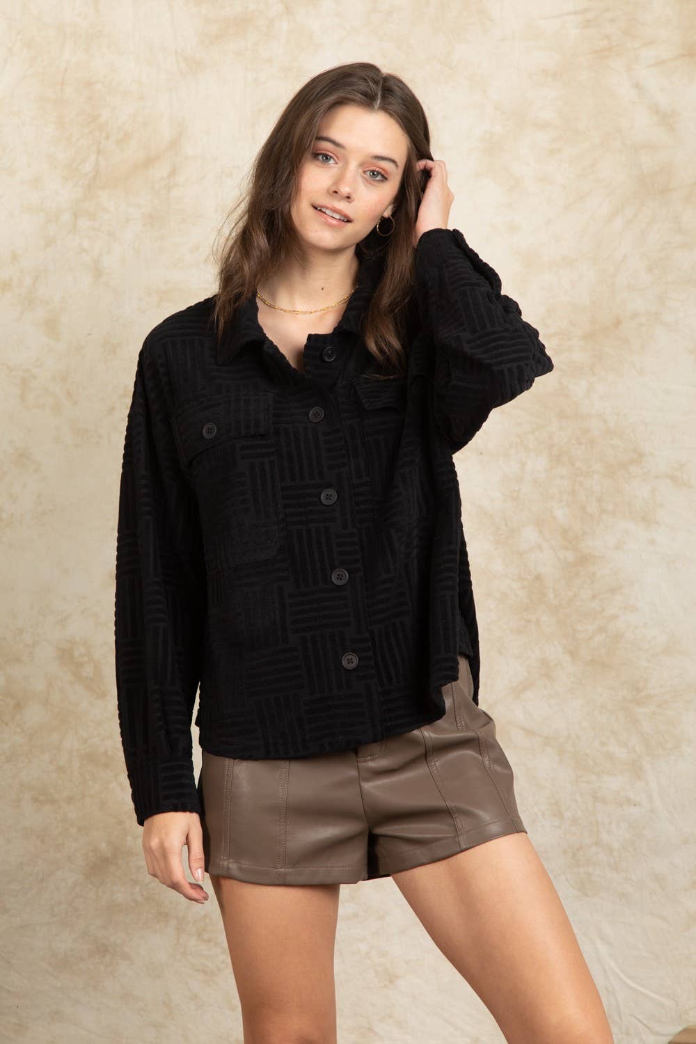 Faux Leather Short