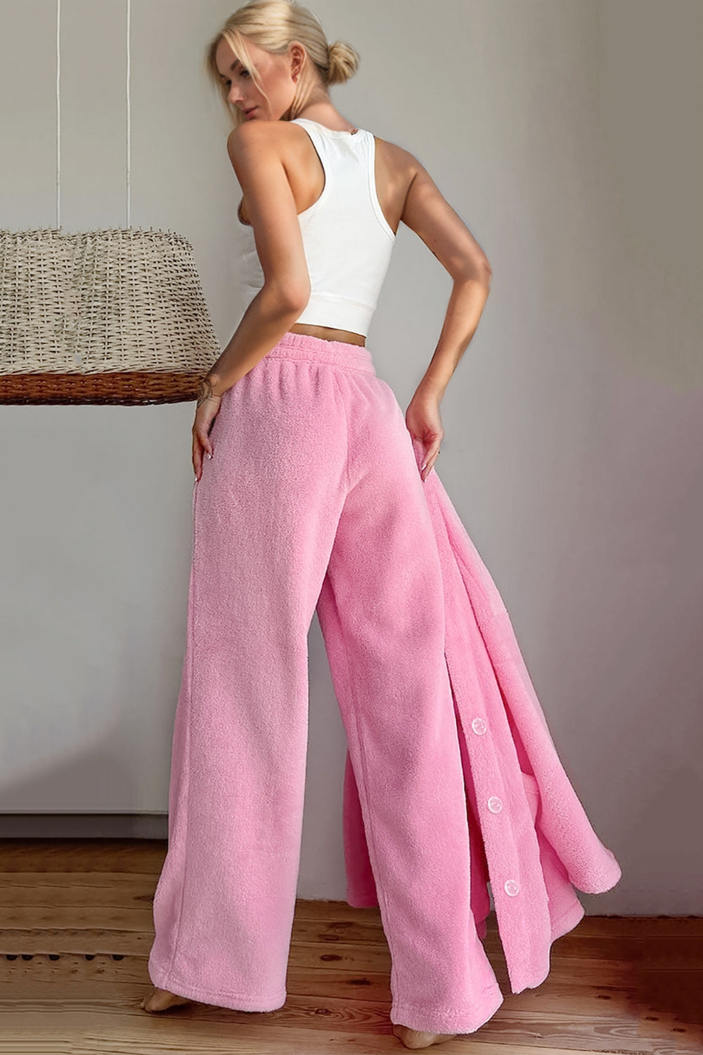 Buttery-Soft V-Neck Button Up Top and Pants Set