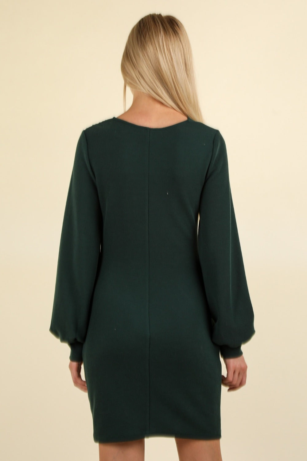 Green Ruched Detail Bodycon Mini Dress
