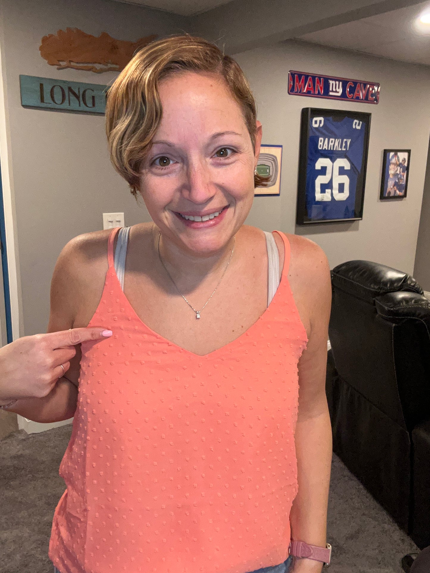 SWISS DOT ADJUSTABLE STRAP V-NECK CAMI TOP