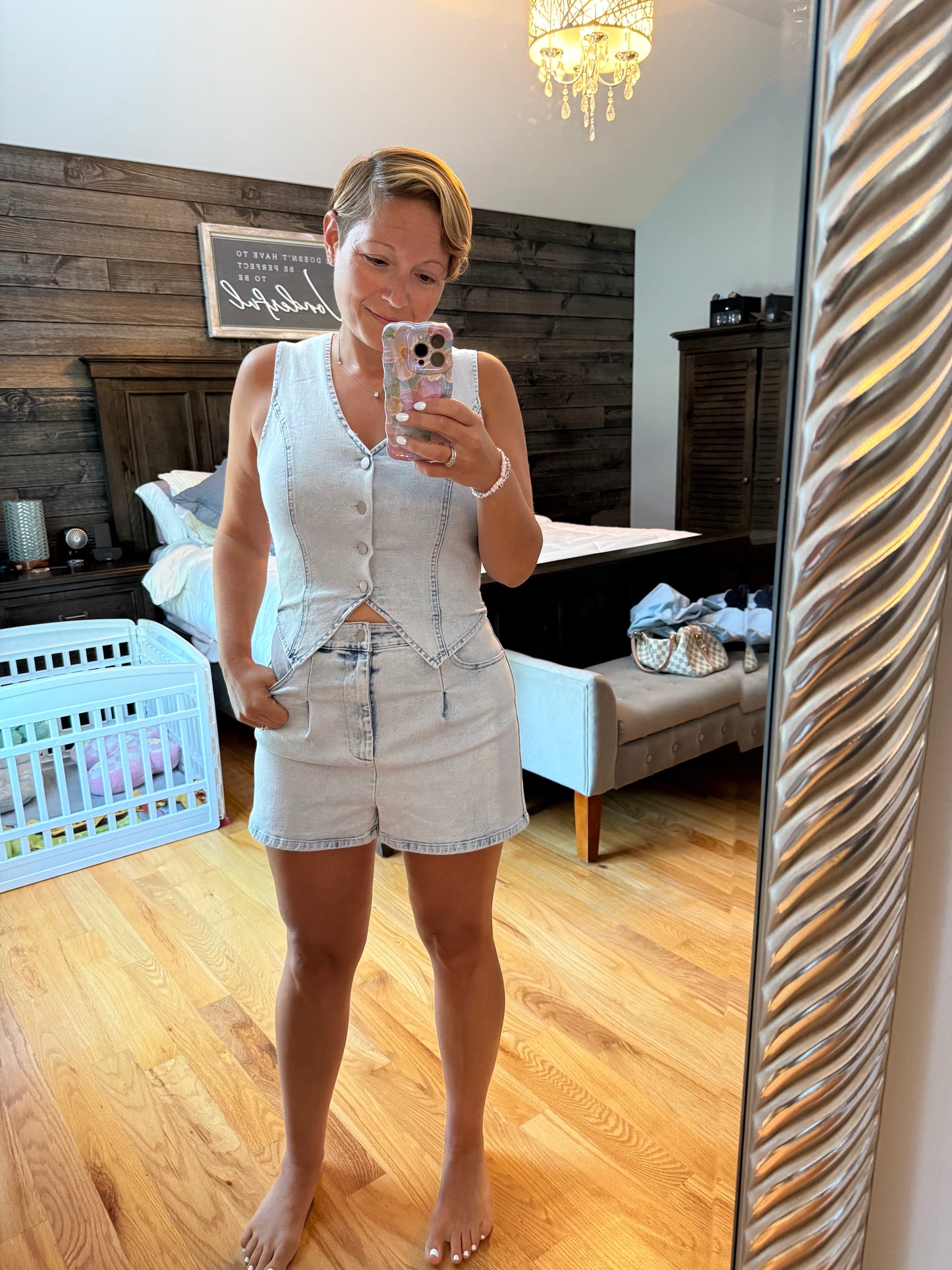 Denim Romper