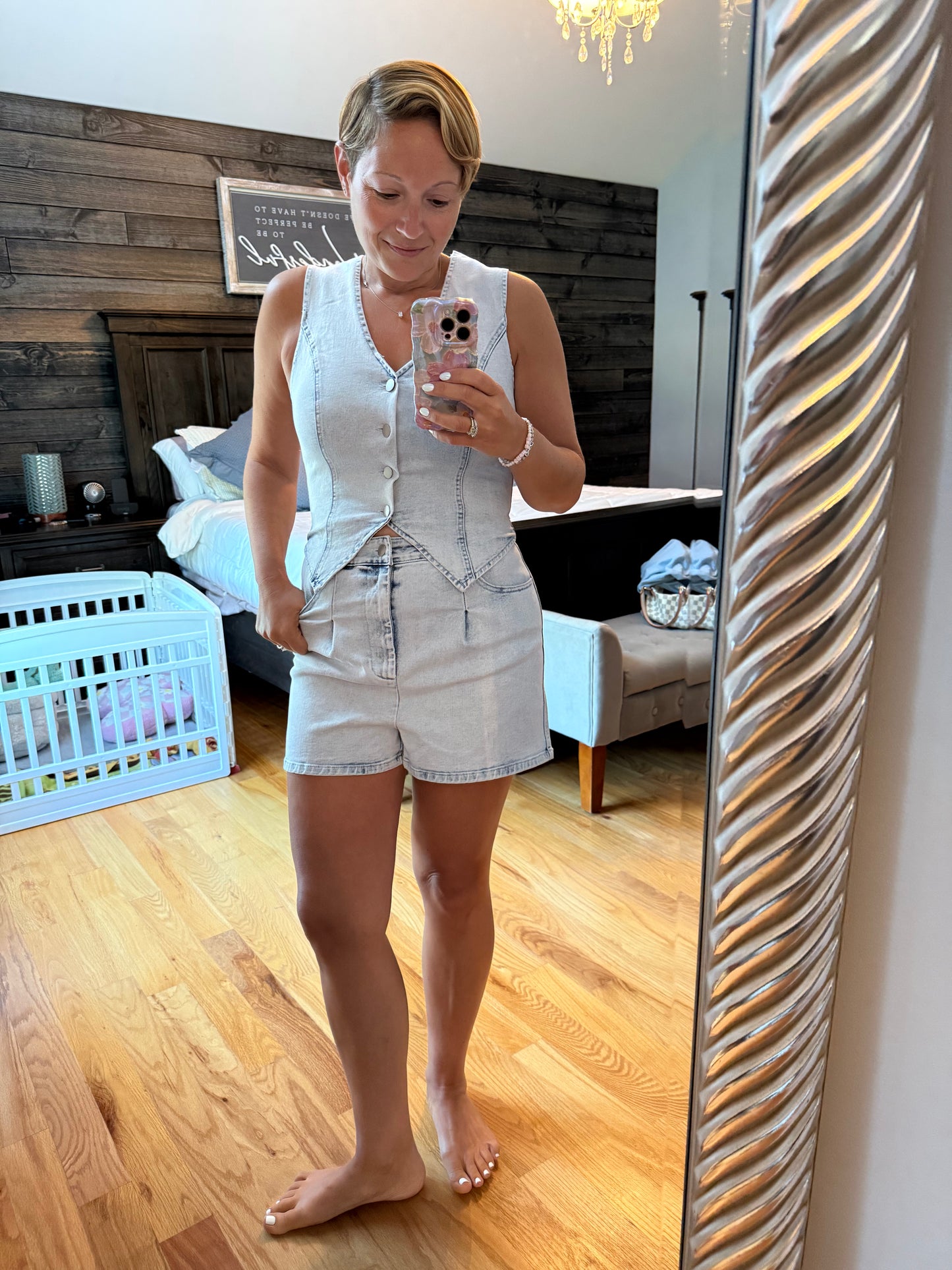 Denim Romper