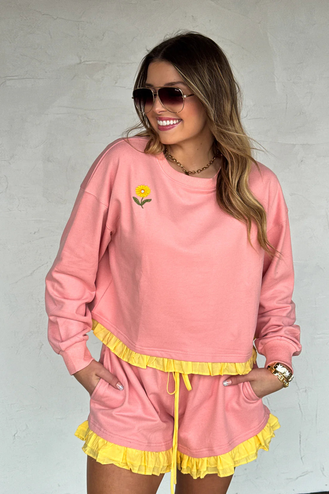 PREORDER- SPRING FLOWER SHORT SET