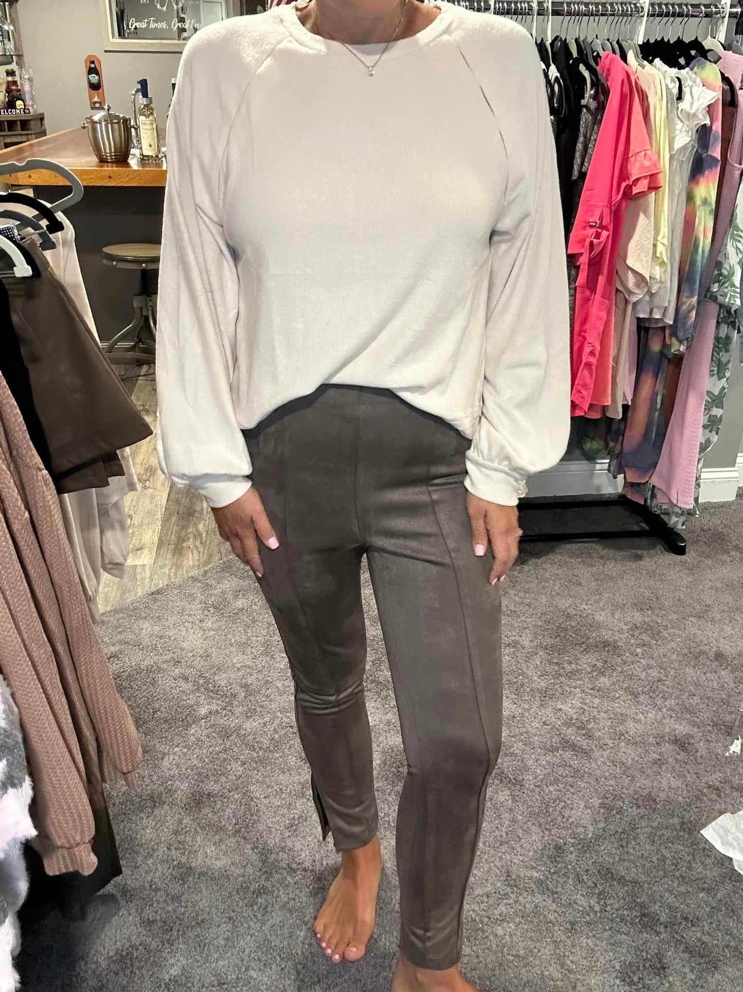 Suede Leggings