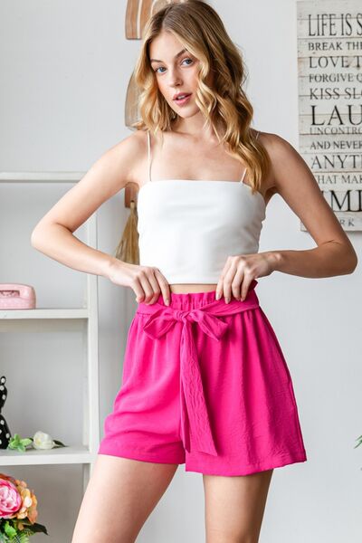High Waist Tied Shorts