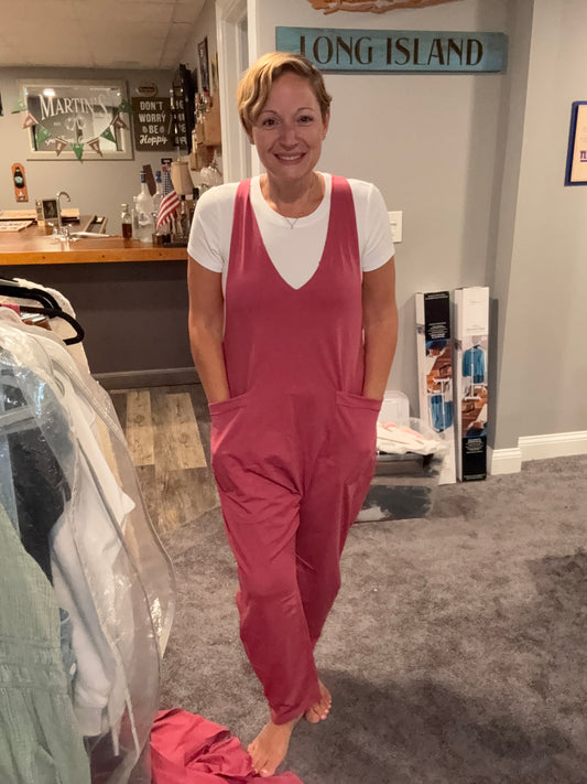 Casual Loose Fit Solid Knit Baggy Jumpsuit