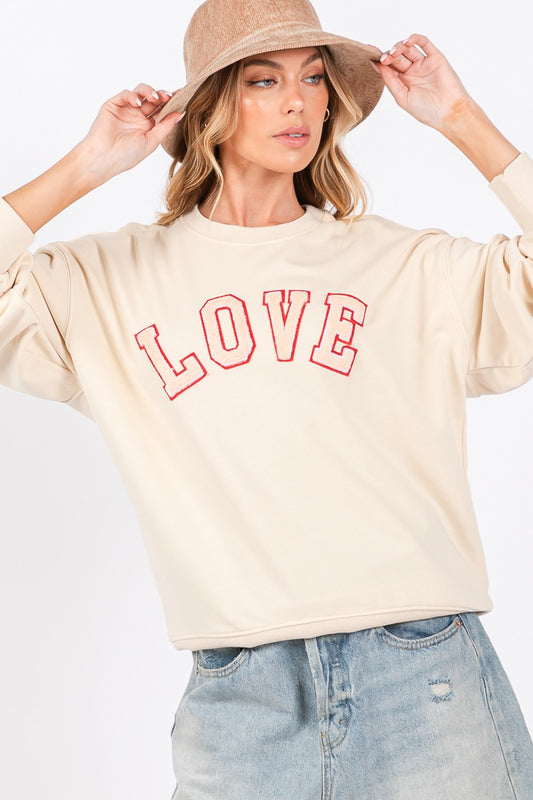 LOVE Drop Shoulder Sweatshirt