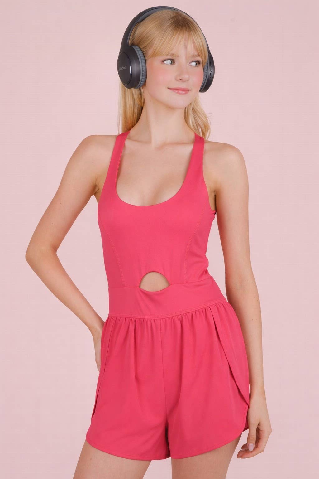 Active Front Cutout Romper