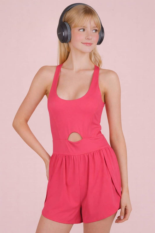 Active Front Cutout Romper