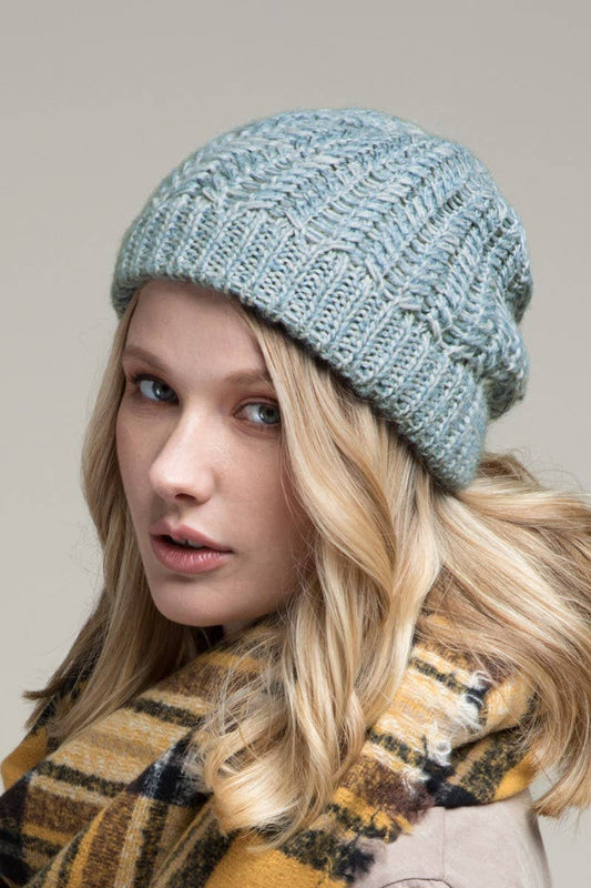 Pique Rib Knit Beanie