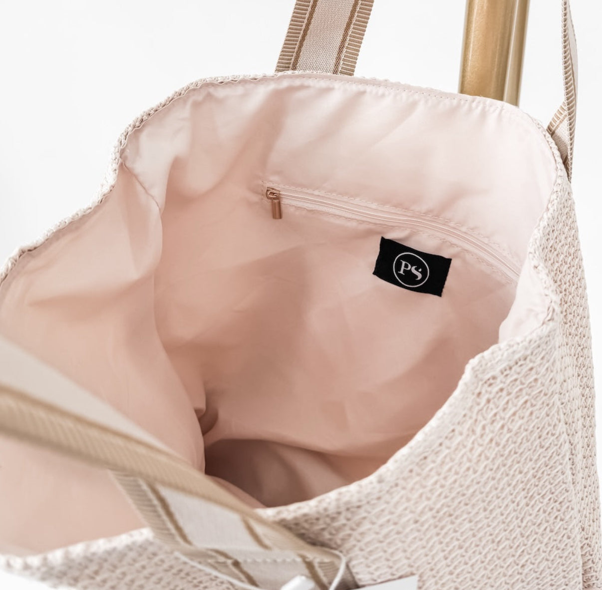 Ruby Raffia Tote Bag
