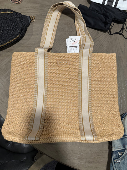 Ruby Raffia Tote Bag
