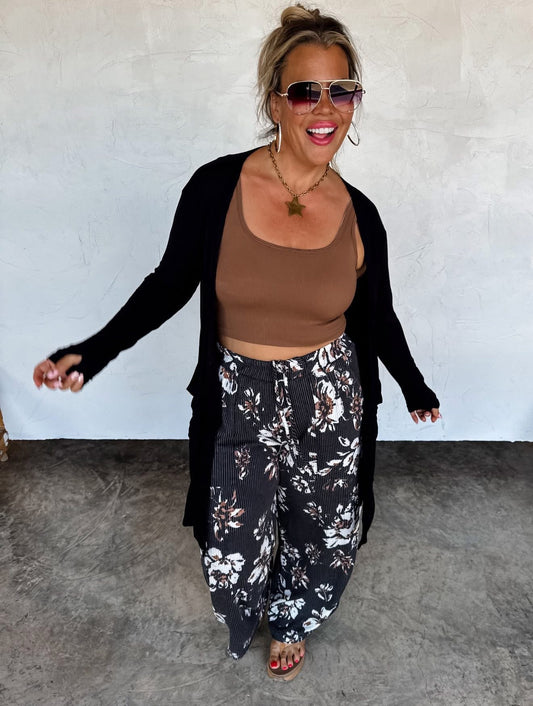 ✨PREORDER- HADDIE FLORAL WIDE LEG PANTS✨