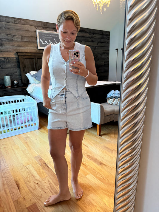 Denim Romper