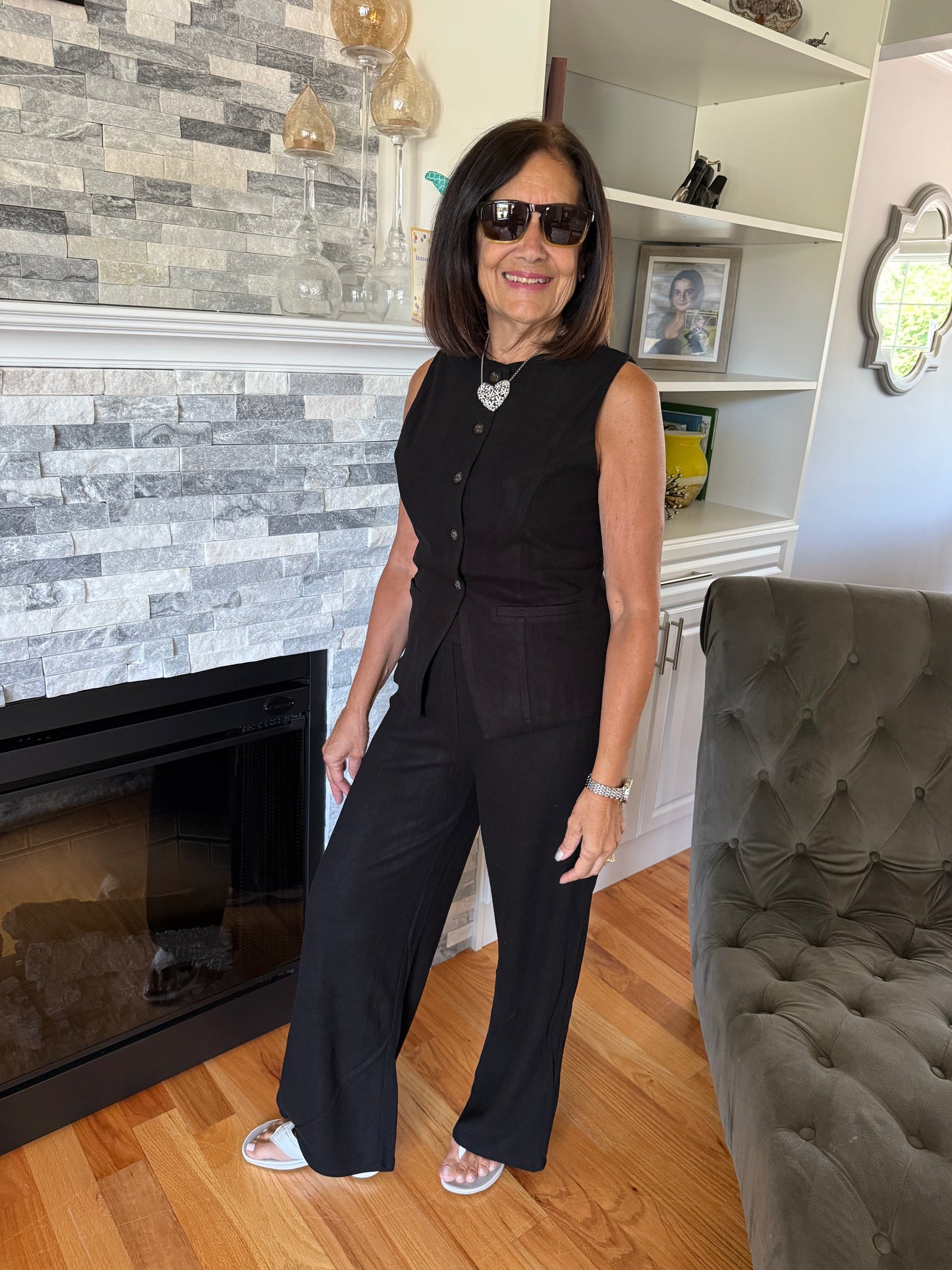 Ribbed Vest Set