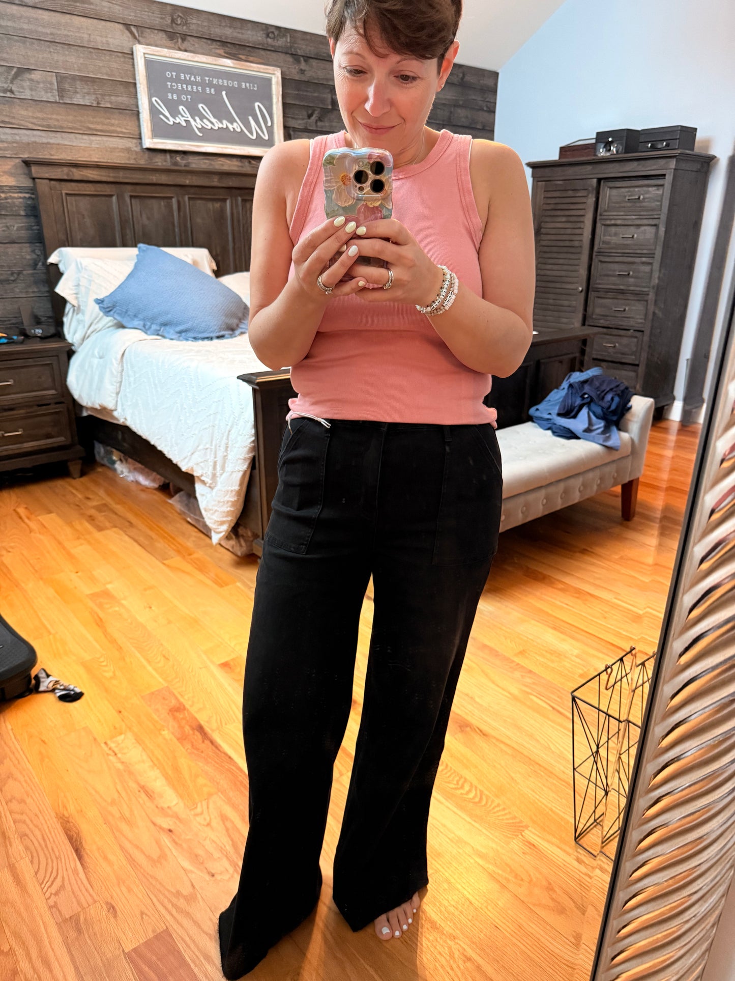 Preorder Black Wide Leg Jeans