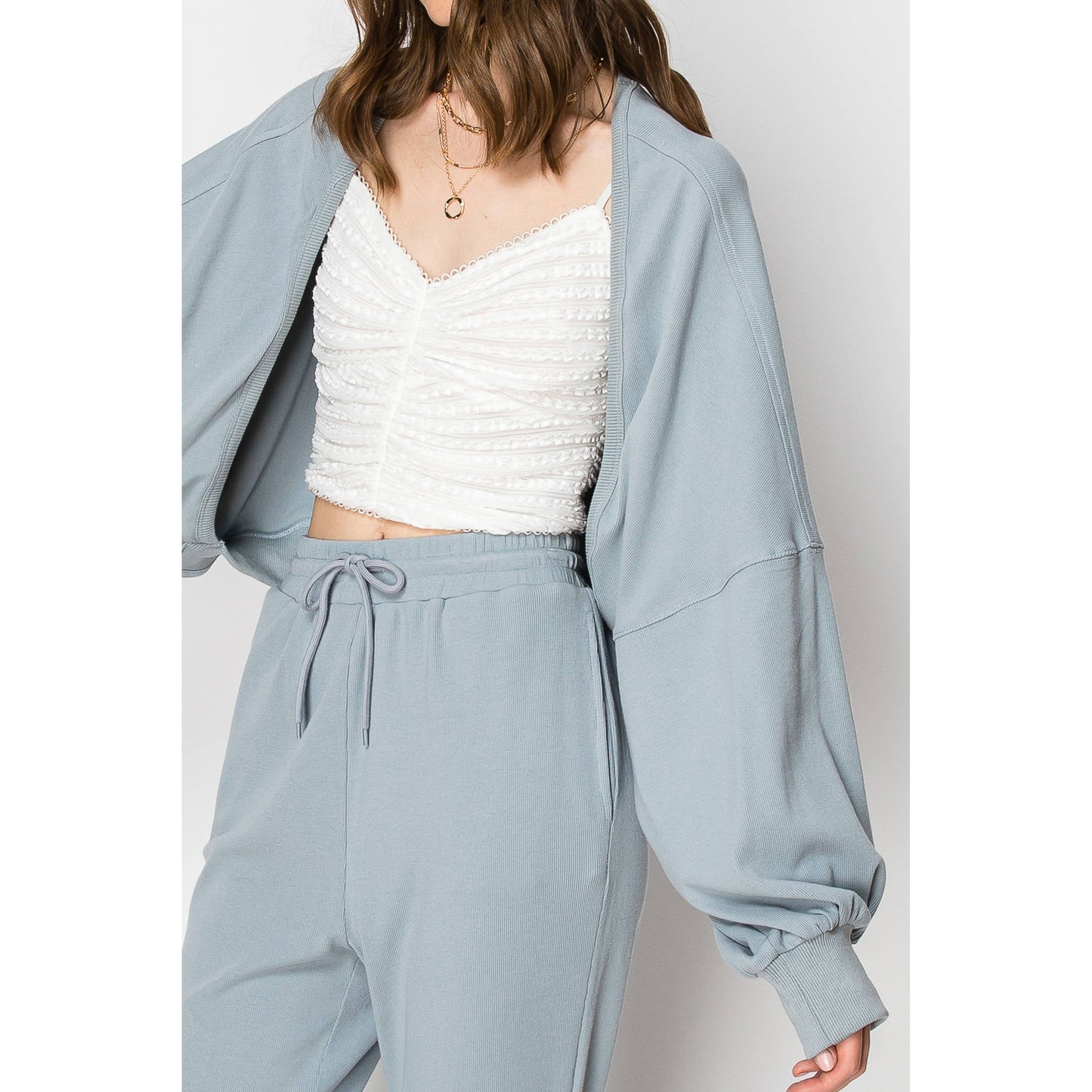 Shrug Cardigan Jogger Pants Lounge Set