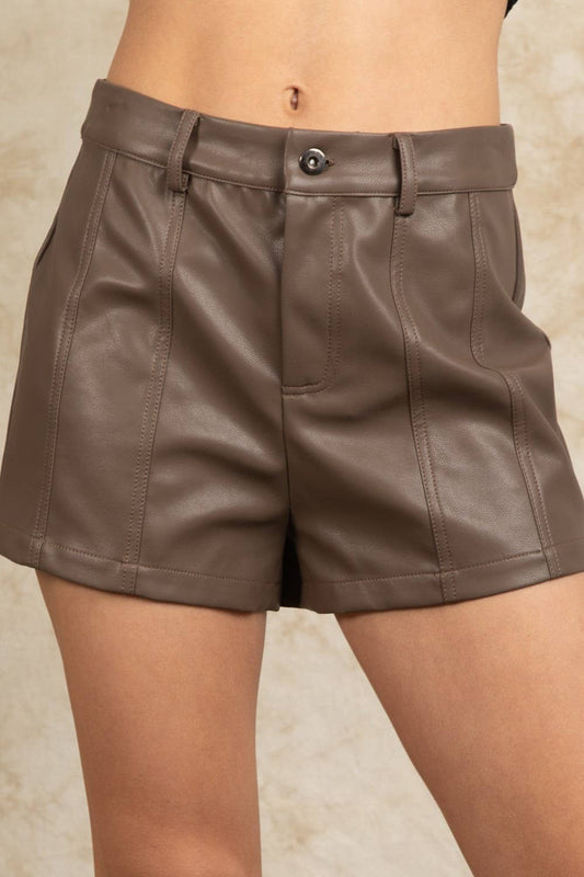 Faux Leather Short