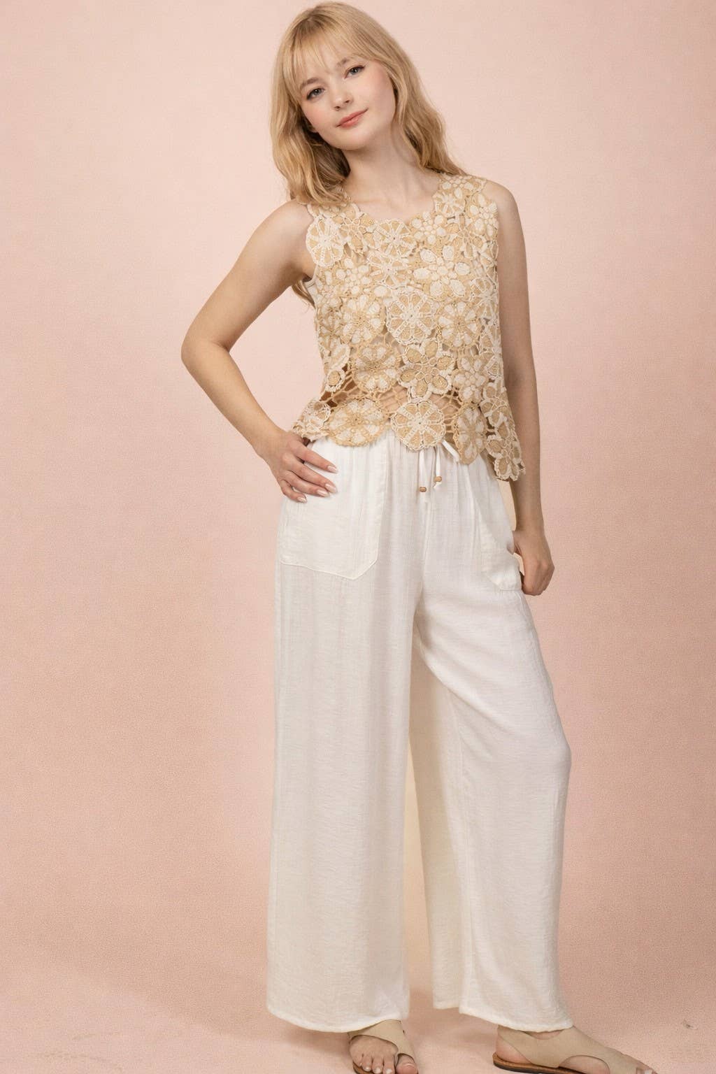 Wide Leg Woven Pants